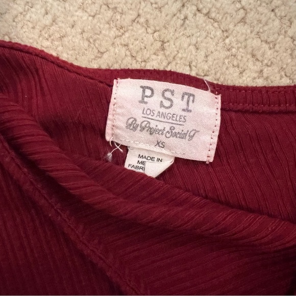 Nordstrom Rack Cropped One Shoulder Top Size XS - Picture 3 of 4